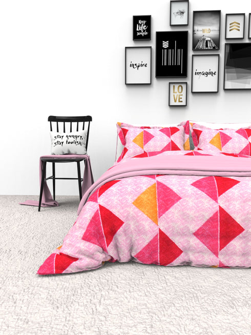 The White Moss Denmark Double bed 100% cotton bedsheet with 2 pillow covers